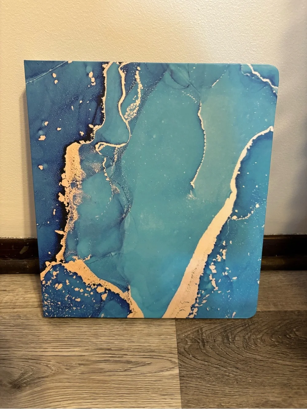 3 ring blue marble binder